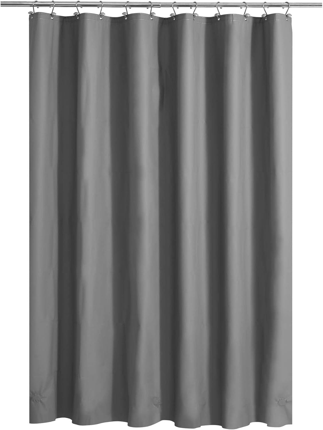 Gray Shower Curtain Liner - Premium PEVA Shower Liner for Bathroom, BPA & PVC Free, No Chemical Smell, Lightweight Standard Size Bath Curtain with 3 Magnets, Metal Grommets - Dark Gray - MC Online