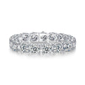 Half-summer brilliance - Made of morganite, 925 sterling silver and platinum-plated diamonds, it is a fashionable jewelry bracelet and a luxurious silver accessory. - MC Online