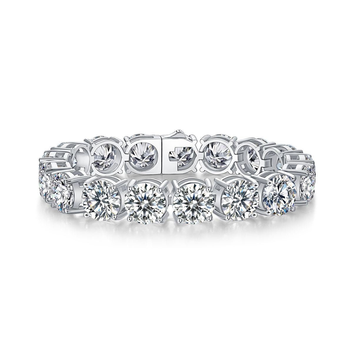 Half-summer brilliance - Made of morganite, 925 sterling silver and platinum-plated diamonds, it is a fashionable jewelry bracelet and a luxurious silver accessory. - MC Online