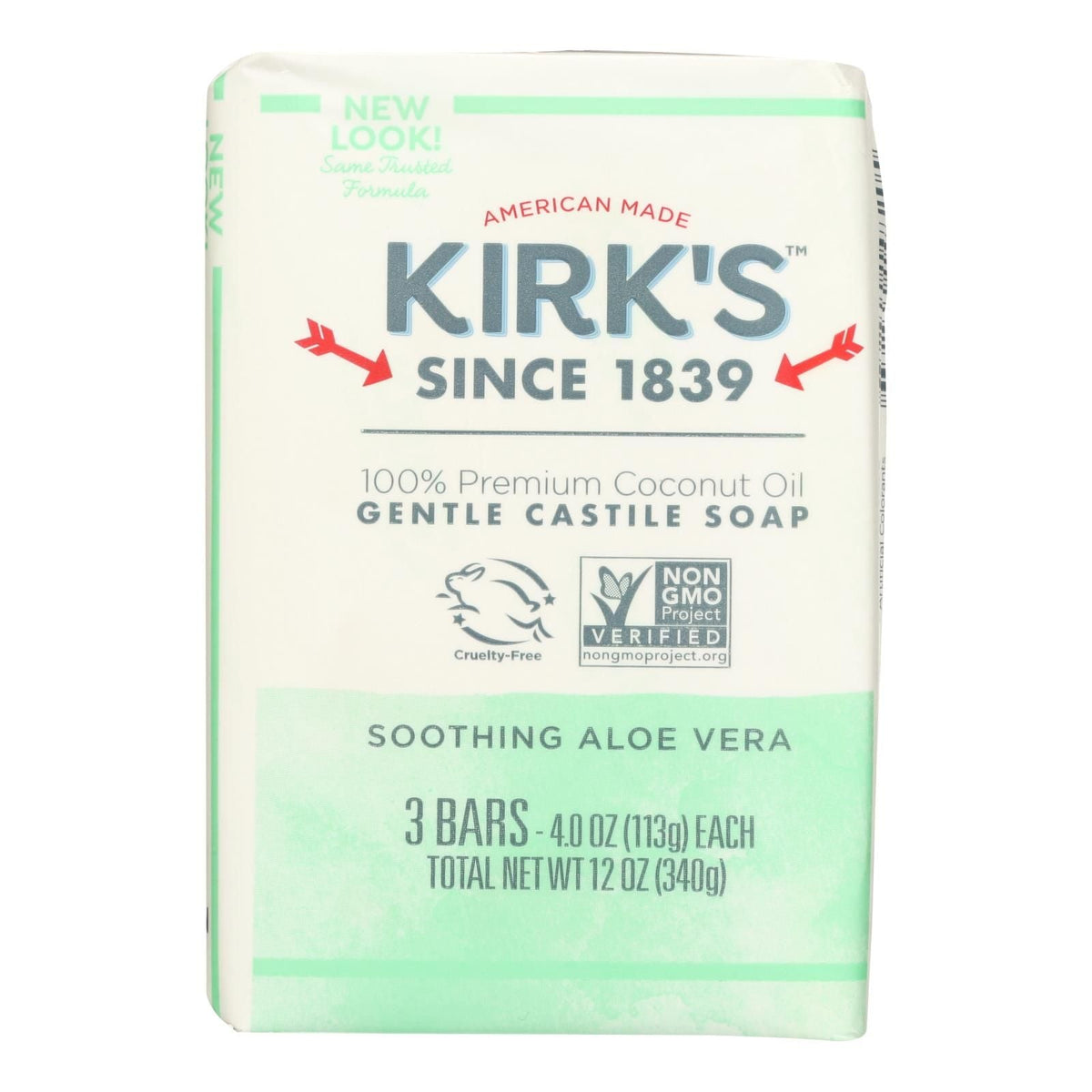 Kirks Natural Bar Soap - Coco Castile - Aloe Vera - 3 Pack - 3/4 Oz - 1 Each - MC Online