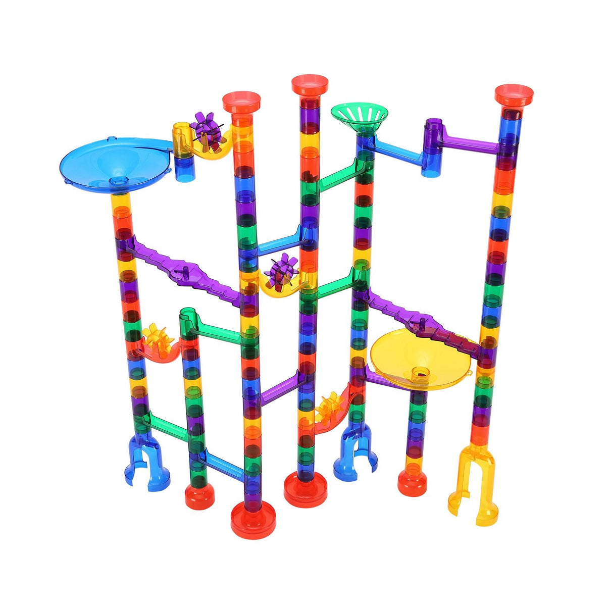 Marble Run Set, 145 Piece Marble Maze Building Block Brain Game, with 5 Glow in the Dark Marbles + 40 Glass Marbles, Educational Learning Race Track STEM Toys, for Kids, Boys, Girls Ages 3 + - MC Online