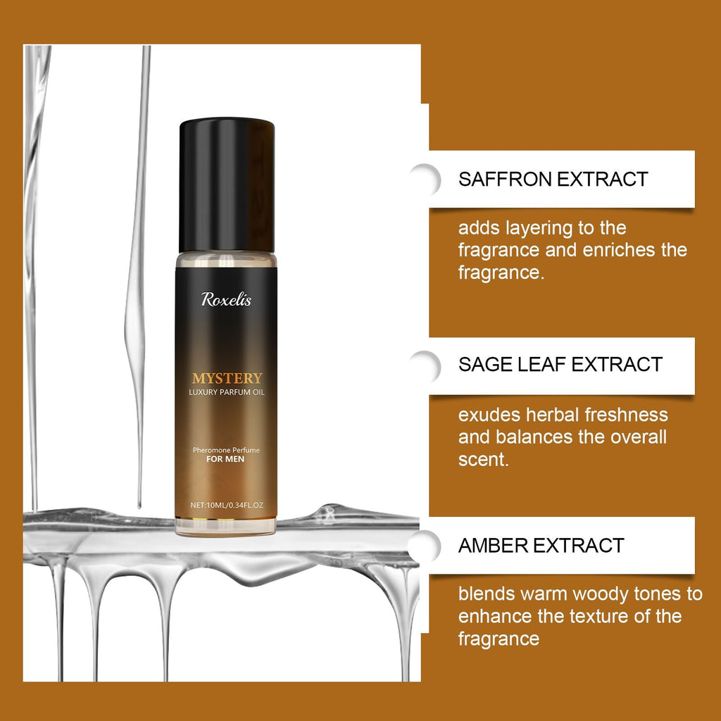 Men's Rollerball Cologne Sandalwood Woody Notes Fresh and Pleasant Natural Scent Exudes Charm Portable Perfume - MC Online