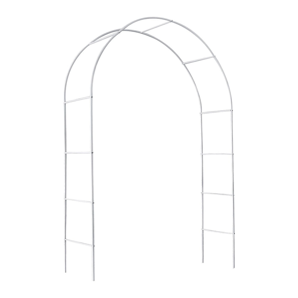 Metal Garden Arch Trellis,Adjustable Arbor Trellis,White - MC Online