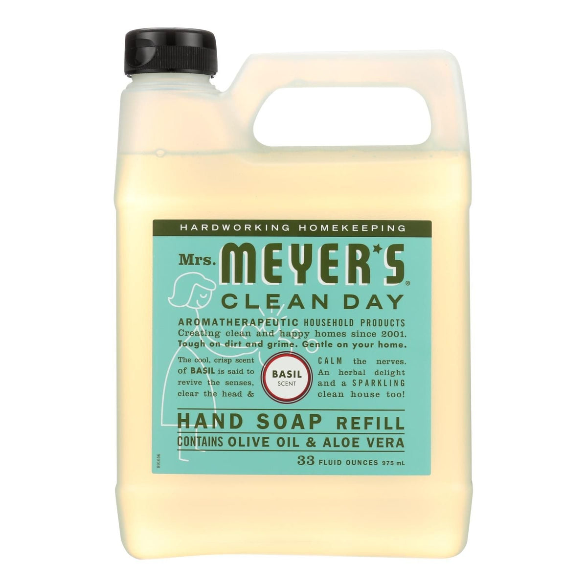 Mrs. Meyer's Clean Day - Liquid Hand Soap Refill - Basil - Case Of 6 - 33 Fl Oz. - MC Online