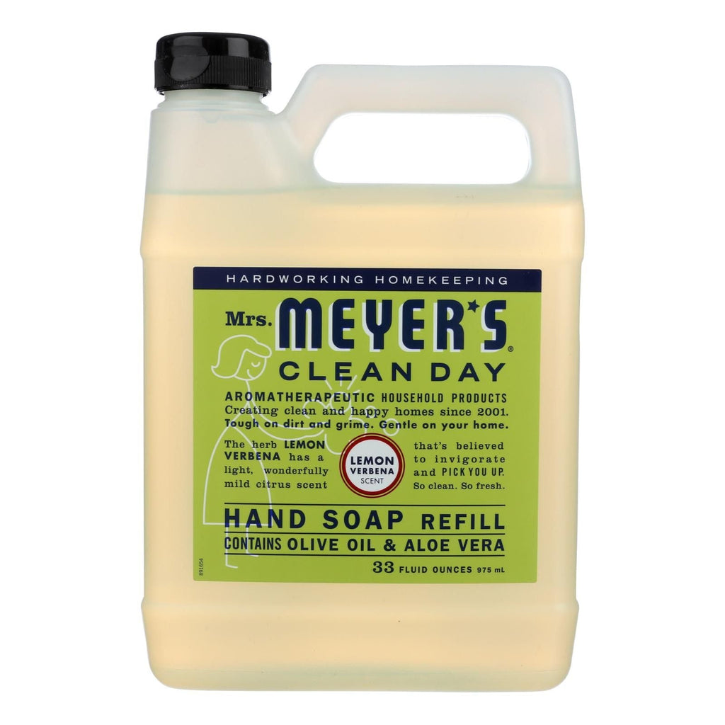 Mrs. Meyer's Clean Day - Liquid Hand Soap Refill - Lemon Verbena - Case Of 6 - 33 Fl Oz. - MC Online
