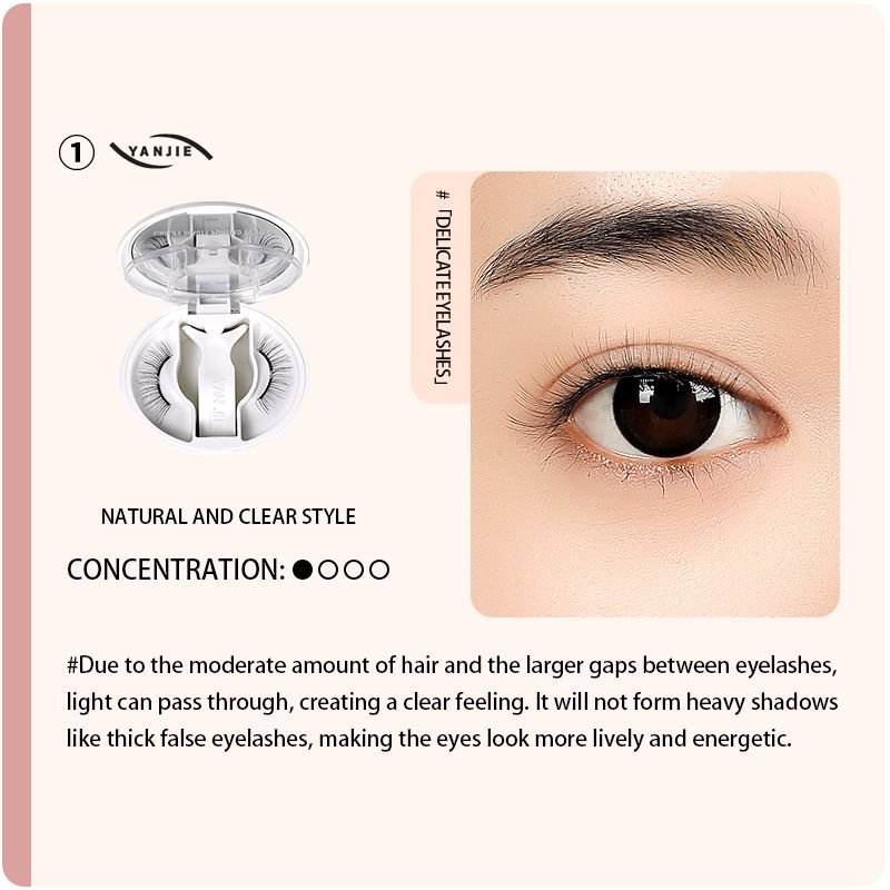 No Glue Soft Magnetic Clip On Eyelashes, Delicate Thin Spaced Natural Reusable Lashes for Daily Bare Makeup - MC Online