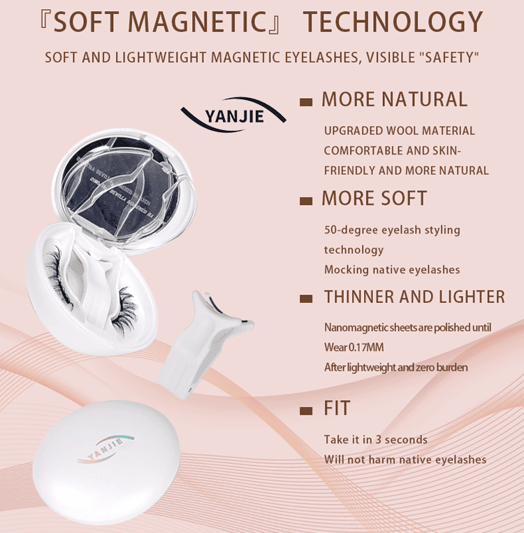 No Glue Soft Magnetic Clip On Eyelashes, Delicate Thin Spaced Natural Reusable Lashes for Daily Bare Makeup - MC Online