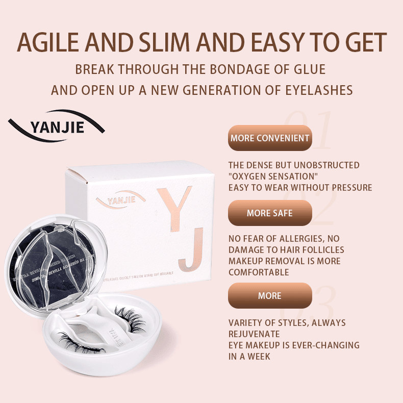 No Glue Soft Magnetic Clip On Eyelashes, Delicate Thin Spaced Natural Reusable Lashes for Daily Bare Makeup - MC Online