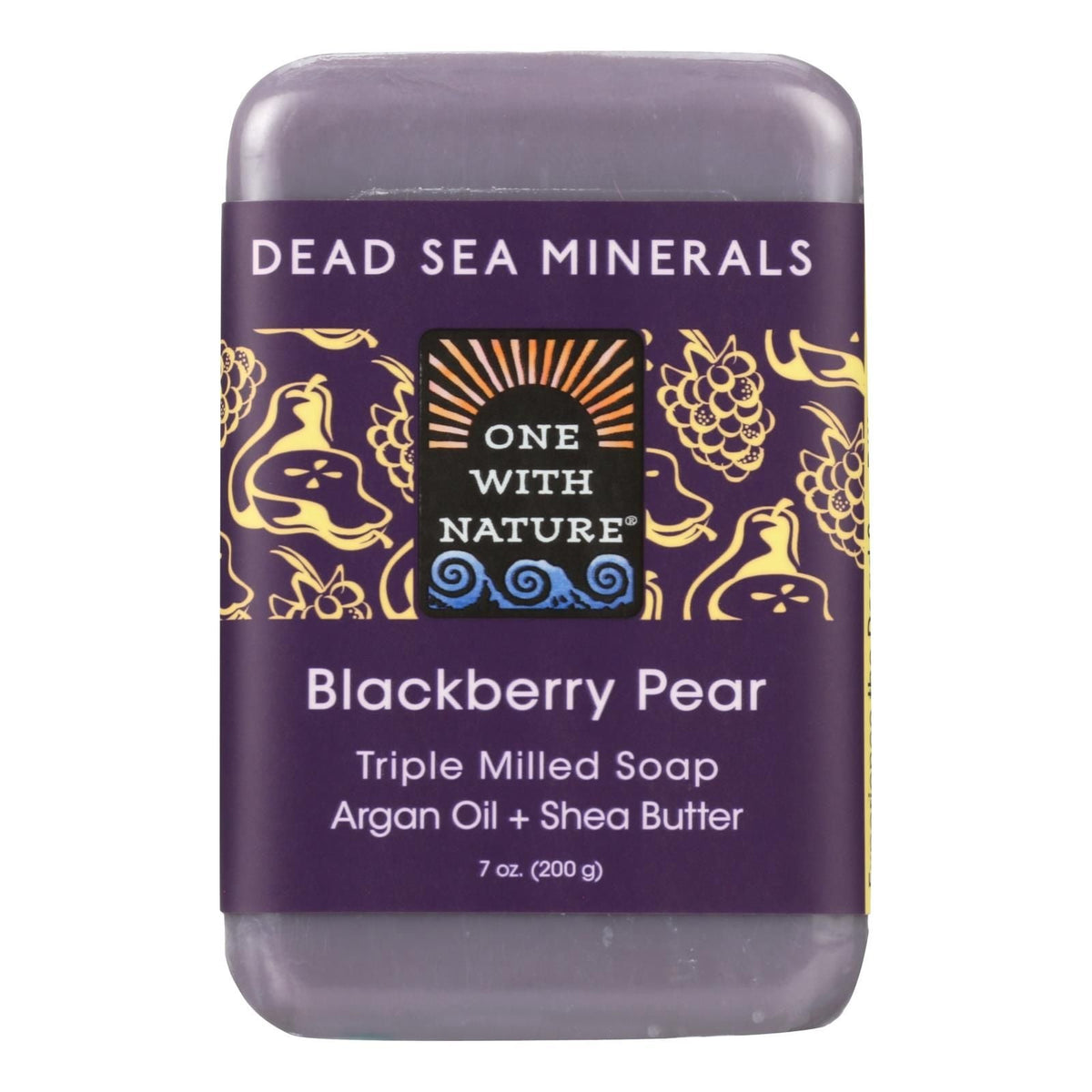 One With Nature Triple Milled Soap Bar - Blackberry Pear - 7 Oz - MC Online