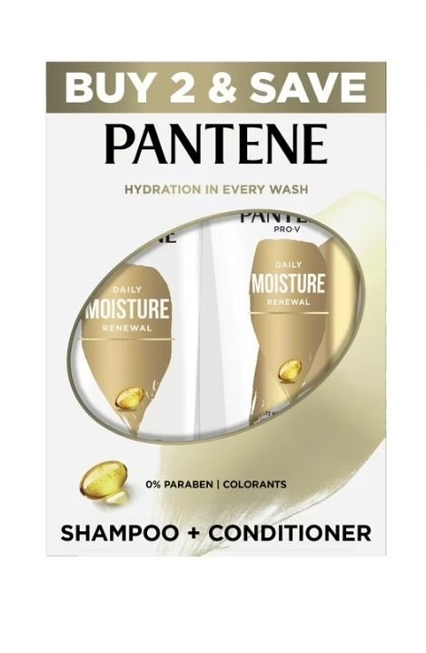 Pantene Pro-V Daily Moisture Renewal Shampoo and Conditioner Set - MC Online