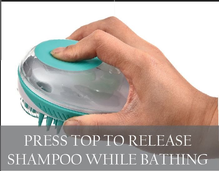 Pet Life 'Swasher' Shampoo Dispensing Massage and Bathing Brush - MC Online