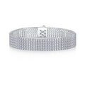 Radiant Simplicity - Made of morganite, 925 sterling silver and platinum-plated diamonds, it is a fashionable jewelry bracelet and a luxurious silver accessory. - MC Online