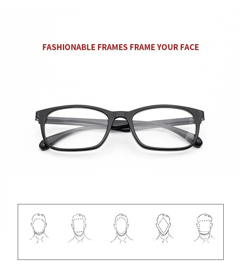 Reading Glasses Mens Womens Unisex Readers Eyeglasses 8 Pack Glasses New Square - MC Online