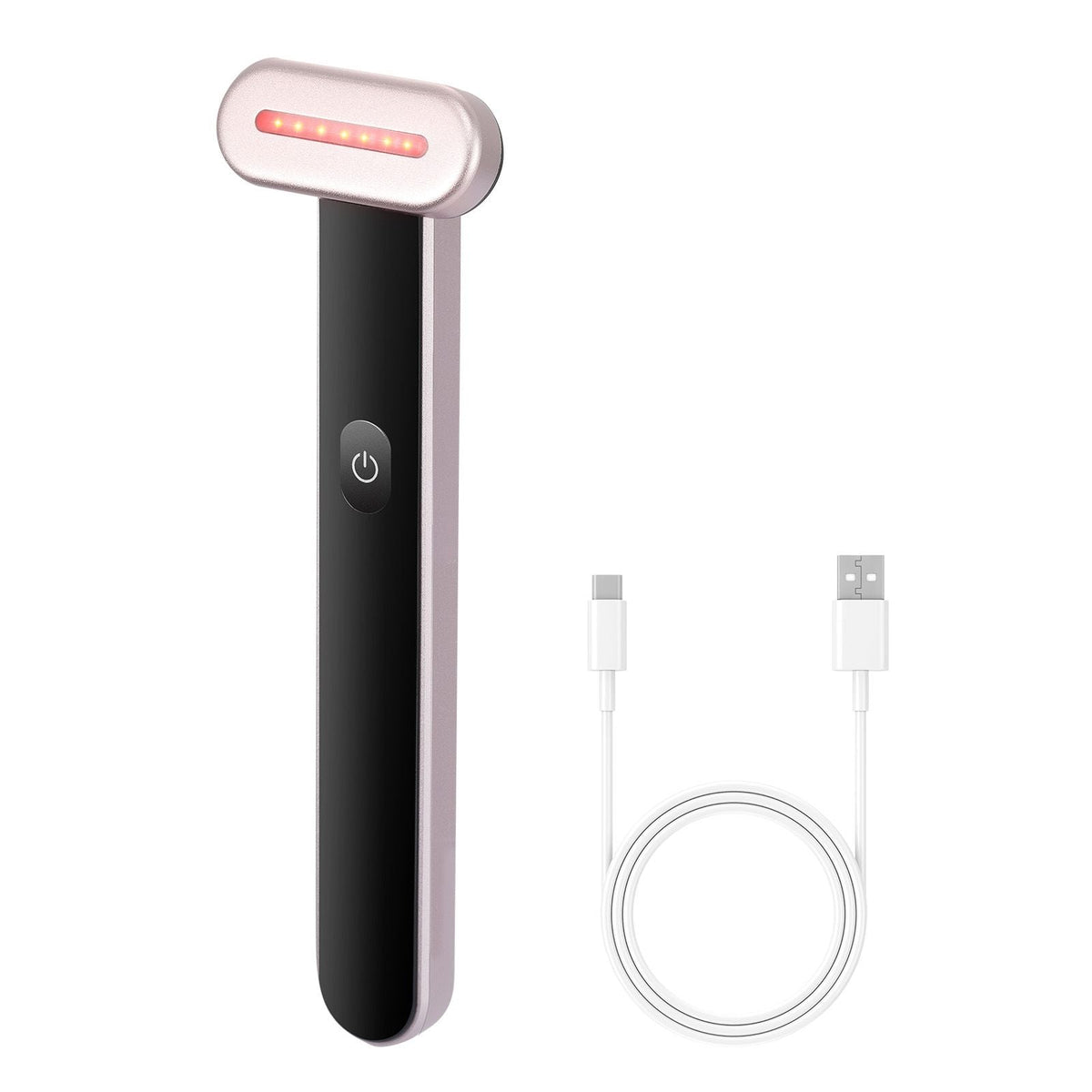 Red Light Therapy Wand for Face and Neck, 3-in-1 LED Facial Wand Red Light Therapy Device with Heating Therapy| Vibrating Facial Massage, Portable LED Beauty Wand - MC Online