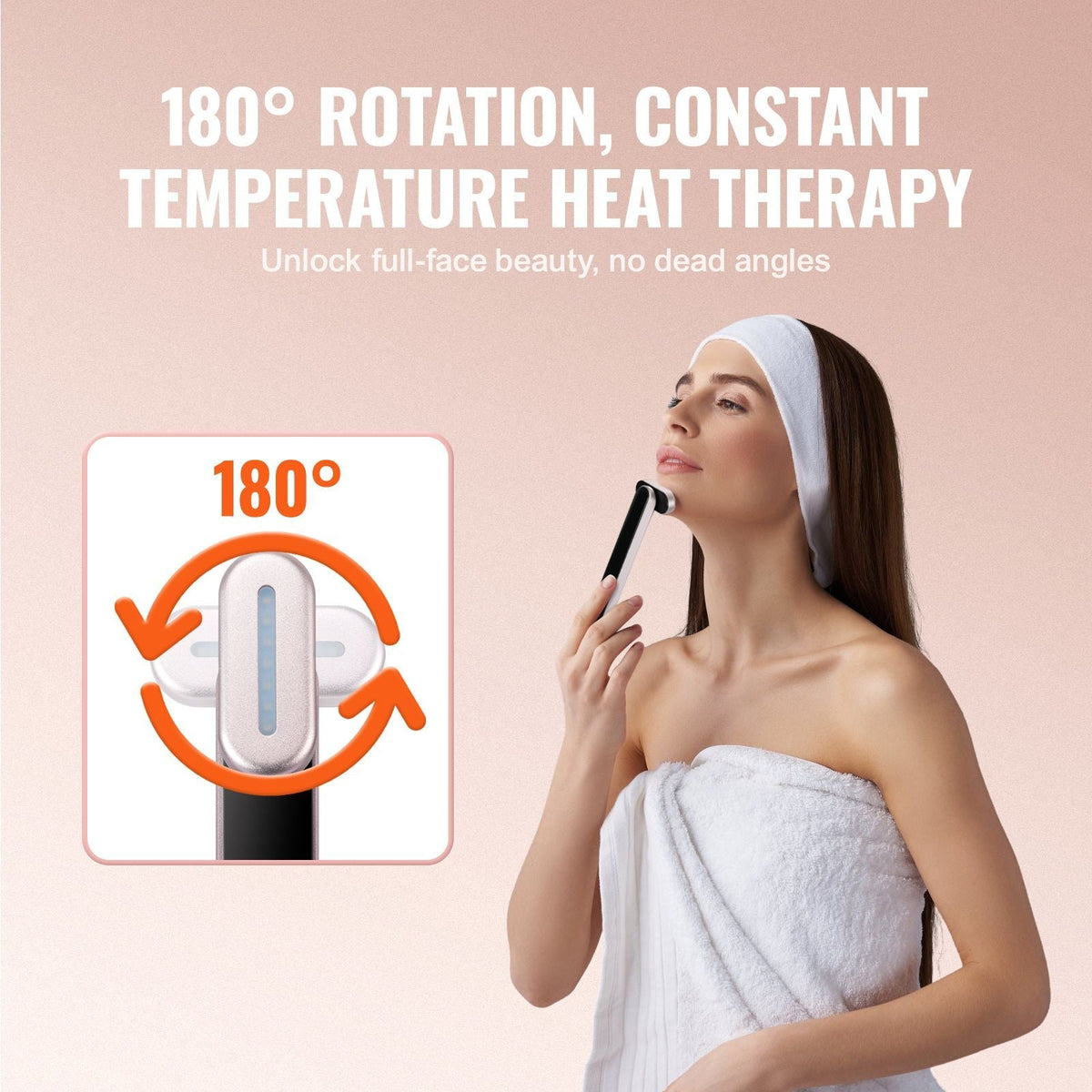 Red Light Therapy Wand for Face and Neck, 3-in-1 LED Facial Wand Red Light Therapy Device with Heating Therapy| Vibrating Facial Massage, Portable LED Beauty Wand - MC Online
