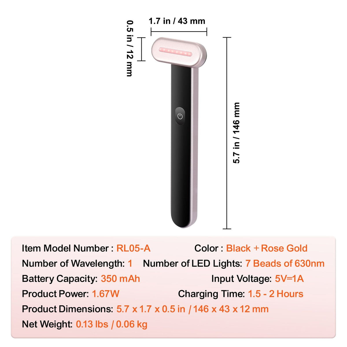 Red Light Therapy Wand for Face and Neck, 3-in-1 LED Facial Wand Red Light Therapy Device with Heating Therapy| Vibrating Facial Massage, Portable LED Beauty Wand - MC Online