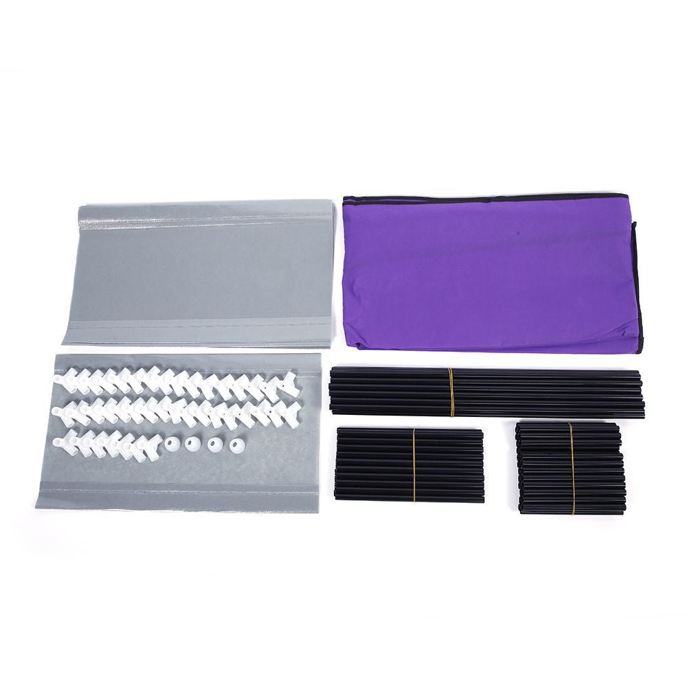 Room-saving 10-Layers 9 Lattices Non-woven Fabric Shoe Rack Black - MC Online