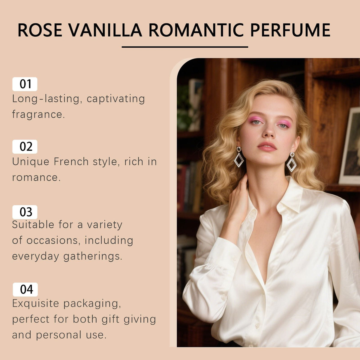 Rose Vanilla French Romantic Fragrance Layered Scent Sweet and Delicate Daily Portable Perfume Spray - MC Online