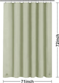 Sage Green Plastic Shower Curtain Liner - Premium PEVA Shower Liner BPA & PVC Free, No Chemical Smell, Lightweight Green Bath Curtain with 3 Magnets for Bathroom, 12 Metal Grommets - Sage - MC Online