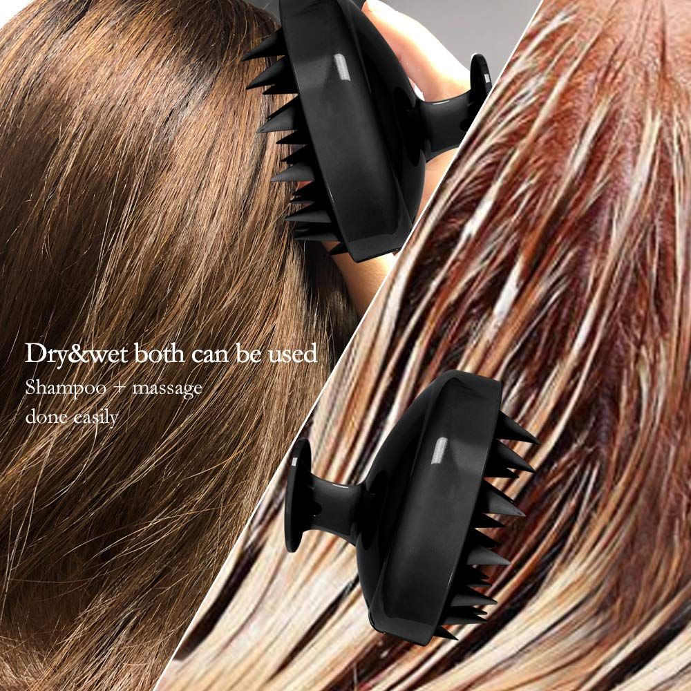Scalp Care Brush with Soft Silicone Massage Head Scalp Massager Shampoo Brush for Hair Growth Dandruff Treatment and Stress Release - MC Online