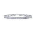 Scattered like stars - Made of morganite, 925 sterling silver and platinum-plated diamonds, it is a fashionable jewelry bracelet and a luxurious silver accessory. - MC Online