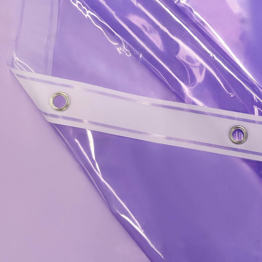 Shower Curtain Liner - Premium Clear Lavender PEVA Shower Liner with 3 Magnets and Metal Grommets, Waterproof Lightweight Standard Size Bathroom Curtains - Translucent Lavender - MC Online