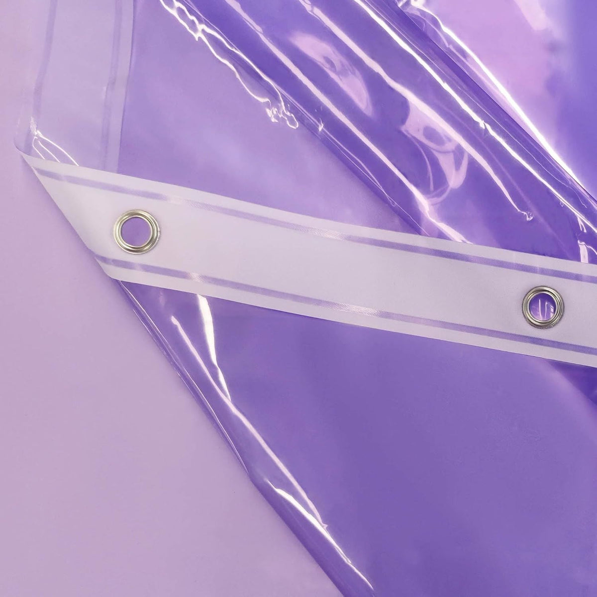 Shower Curtain Liner - Premium Clear Lavender PEVA Shower Liner with 3 Magnets and Metal Grommets, Waterproof Lightweight Standard Size Bathroom Curtains - Translucent Lavender - MC Online