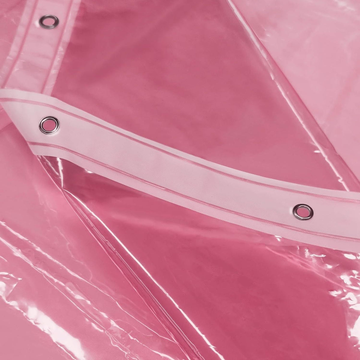 Shower Curtain Liner - Premium Clear Pink PEVA Shower Liner with 3 Magnets and Metal Grommets, Waterproof Lightweight Plastic Standard Size Bathroom Curtains - Translucent Pink - MC Online
