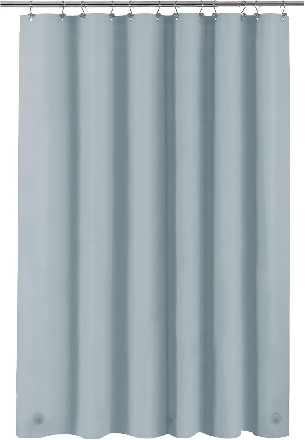 Shower Curtain Liner - Premium PEVA Shower Liner for Bathroom, BPA & PVC Free, No Chemical Smell, Lightweight Standard Size Bath Curtain with 3 Magnets, Metal Grommets - Stone Blue - MC Online