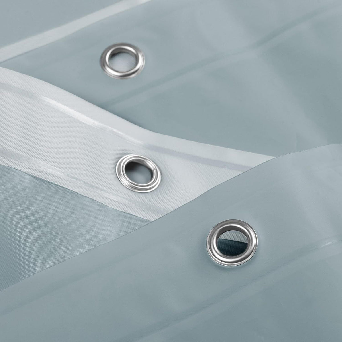 Shower Curtain Liner - Premium PEVA Shower Liner for Bathroom, BPA & PVC Free, No Chemical Smell, Lightweight Standard Size Bath Curtain with 3 Magnets, Metal Grommets - Stone Blue - MC Online