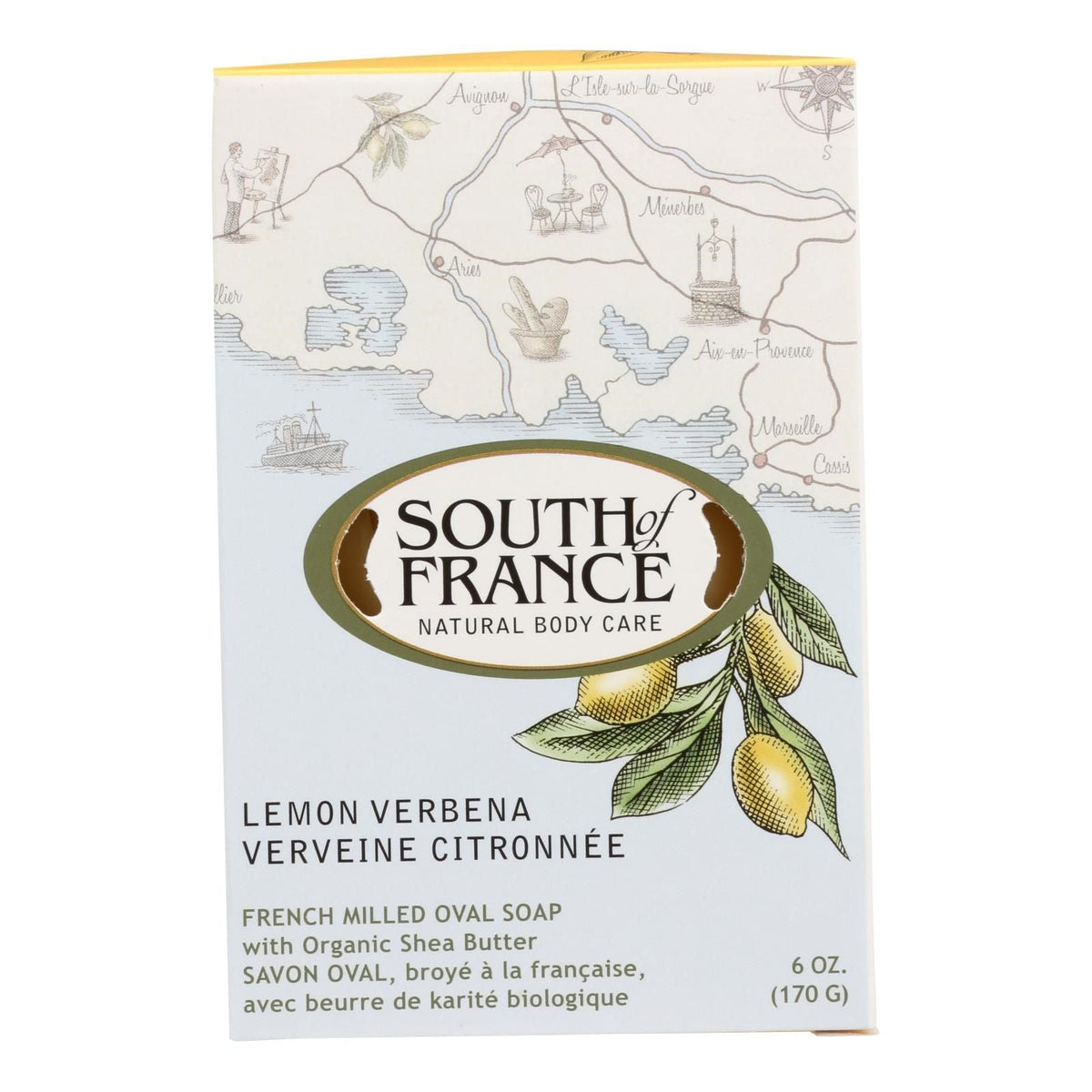 South Of France Bar Soap - Lemon Verbena - Full Size - 6 Oz - MC Online