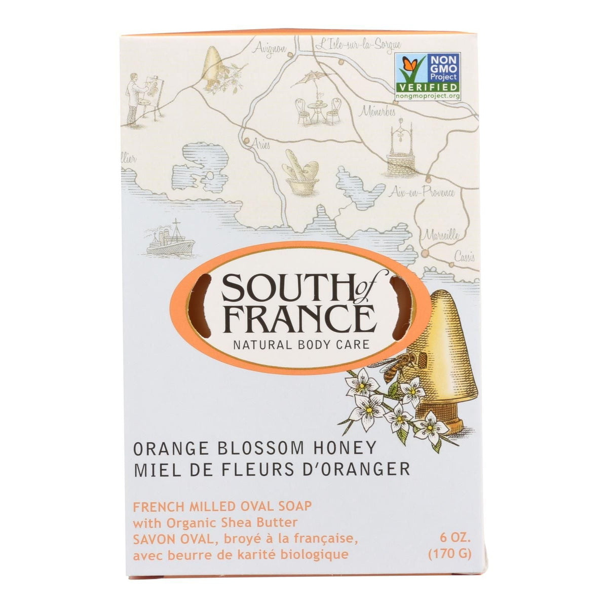South Of France Bar Soap - Orange Blossom Honey - 6 Oz - 1 Each - MC Online
