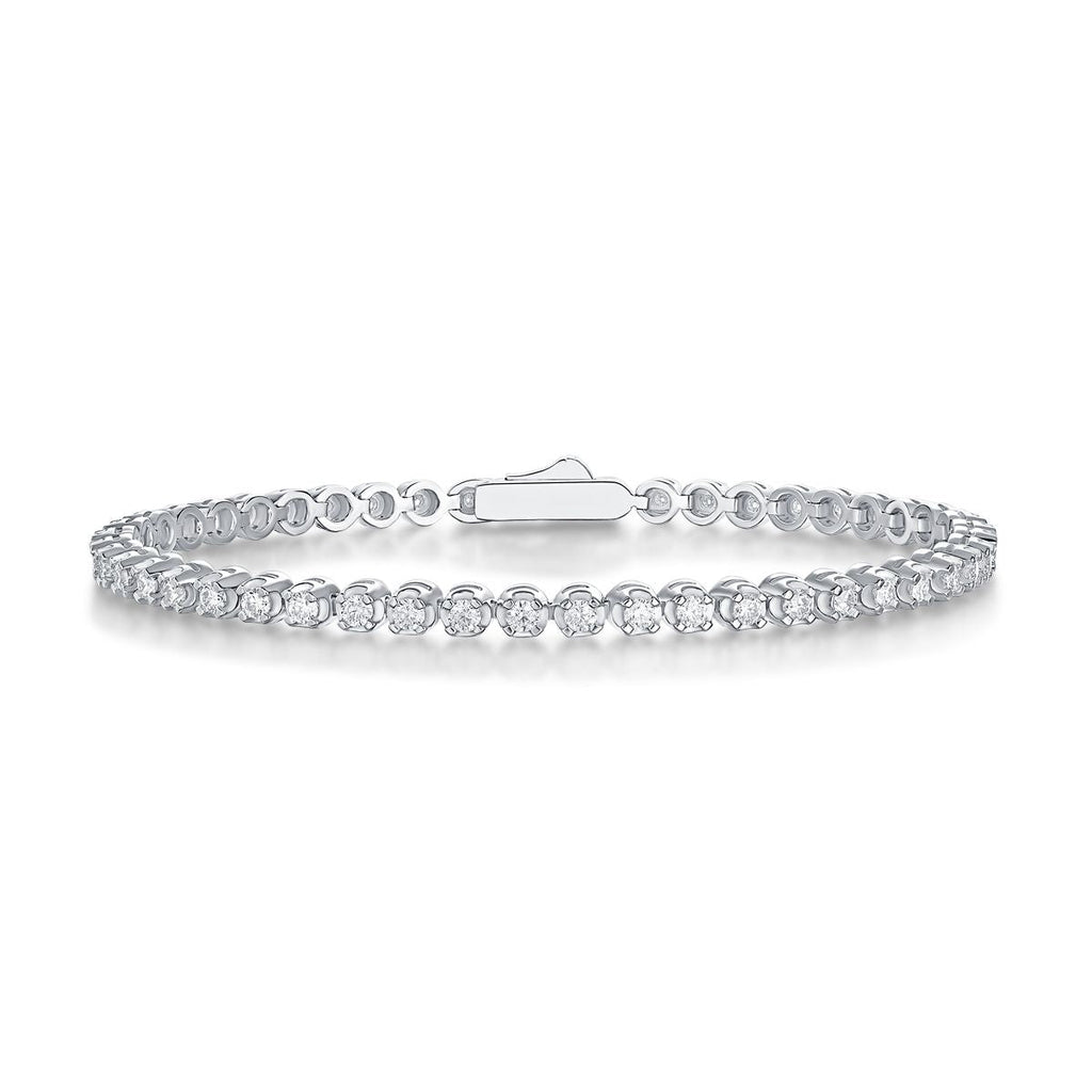 Starry Sky - Made of morganite, 925 sterling silver and platinum-plated diamonds, it is a fashionable jewelry bracelet and a luxurious silver accessory. - MC Online