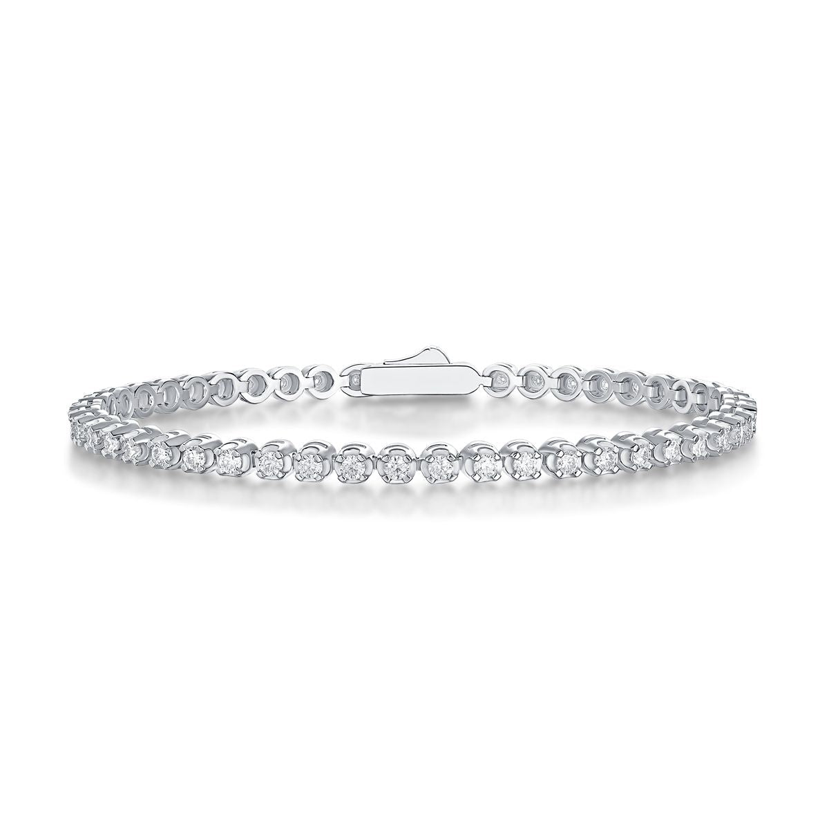 Starry Sky - Made of morganite, 925 sterling silver and platinum-plated diamonds, it is a fashionable jewelry bracelet and a luxurious silver accessory. - MC Online