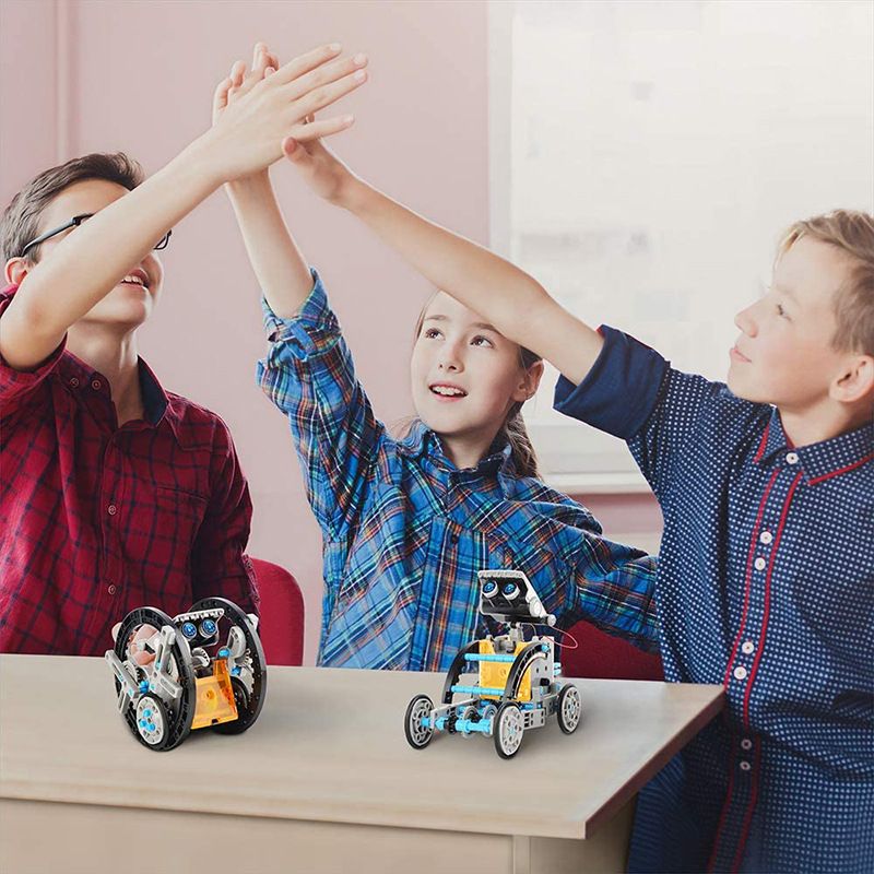 STEM Solar Robot Kit For Kids; 12-in-1 Educational STEM Science Experiment Toys; Solar Powered Building Kit DIY For 8 9 10 11 12 13 Years Old Boys & Girls Kids Toy - MC Online