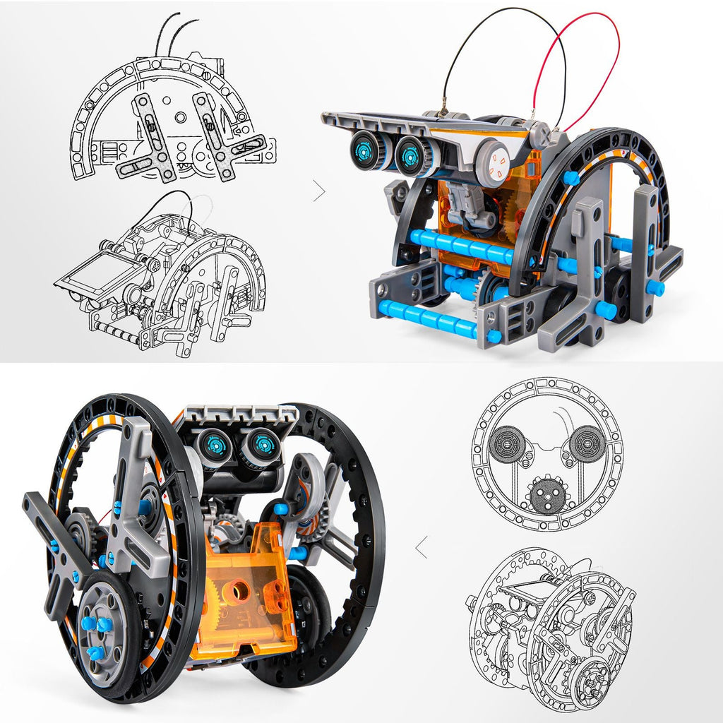 STEM Solar Robot Kit For Kids; 12-in-1 Educational STEM Science Experiment Toys; Solar Powered Building Kit DIY For 8 9 10 11 12 13 Years Old Boys & Girls Kids Toy - MC Online