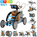 STEM Solar Robot Kit For Kids; 12-in-1 Educational STEM Science Experiment Toys; Solar Powered Building Kit DIY For 8 9 10 11 12 13 Years Old Boys & Girls Kids Toy - MC Online