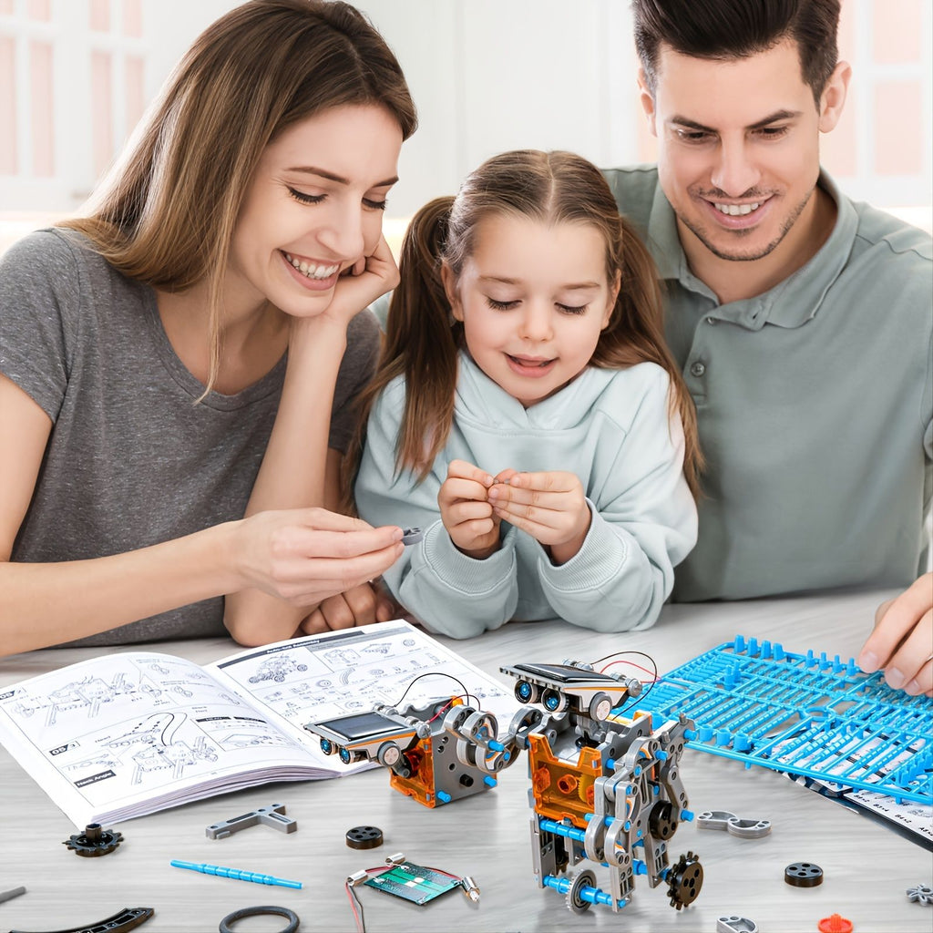 STEM Solar Robot Kit For Kids; 12-in-1 Educational STEM Science Experiment Toys; Solar Powered Building Kit DIY For 8 9 10 11 12 13 Years Old Boys & Girls Kids Toy - MC Online