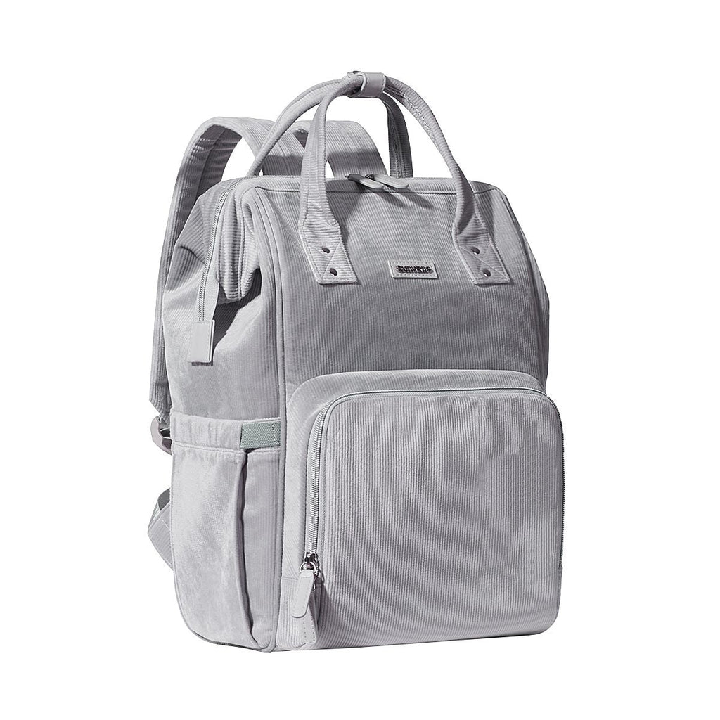 SUNVENO Velvet Stitching Diaper Bag Backpack Large Capacity Tote Shoulder Nappy Bag Organizer for Baby Care with Insulated Pockets,Waterproof Fabric - MC Online