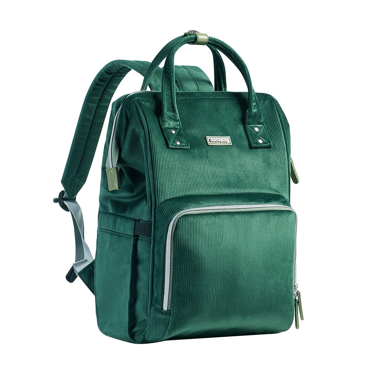 SUNVENO Velvet Stitching Diaper Bag Backpack Large Capacity Tote Shoulder Nappy Bag Organizer for Baby Care with Insulated Pockets,Waterproof Fabric - MC Online
