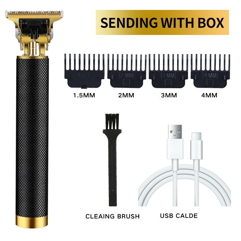 T9 Professional Hair Clipper Men Cordless Vintage engrave Hair trimmer LCD display Hair Cutting Machine Barber For Man Adult - MC Online