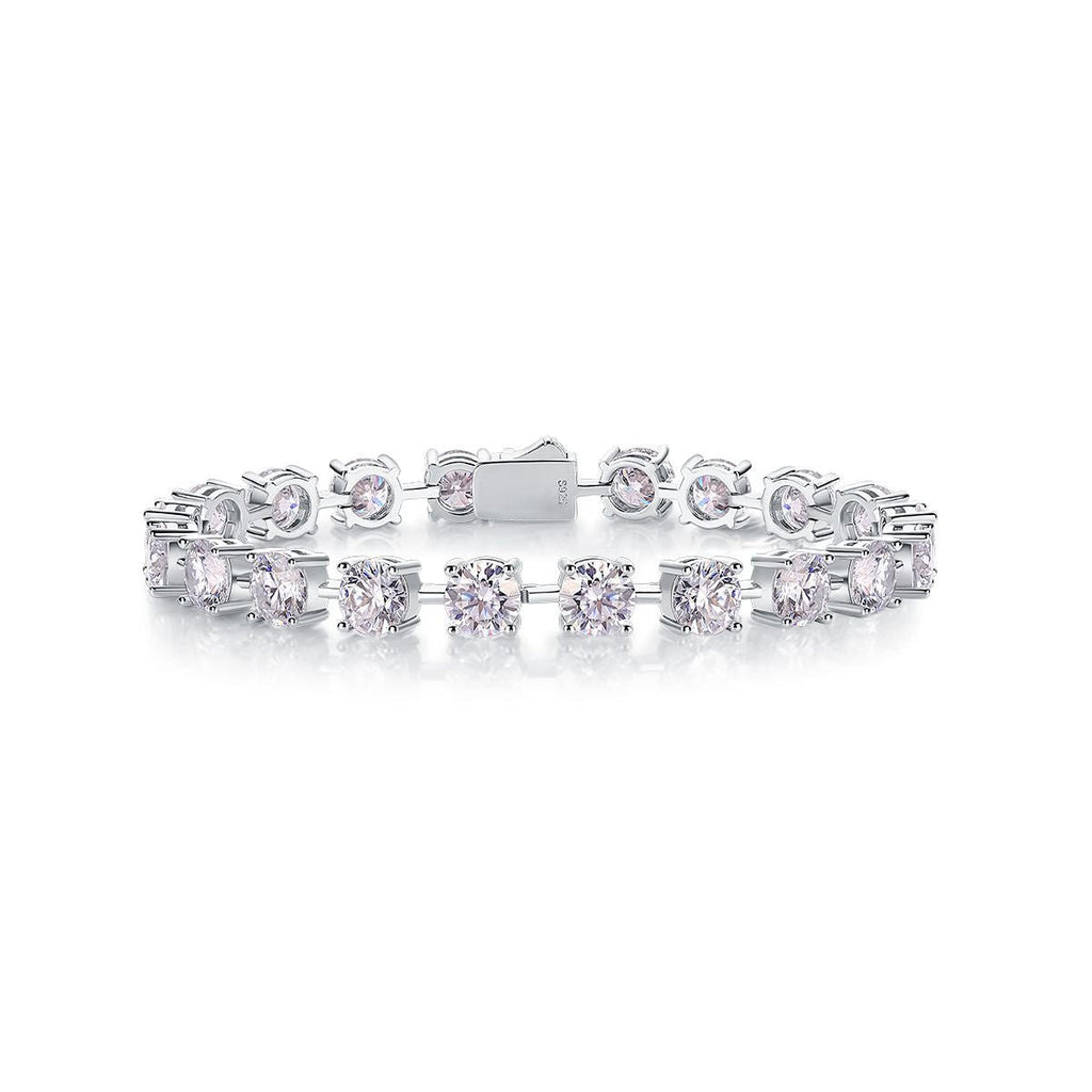 The Time Appointment - Made of morganite, 925 sterling silver and platinum-plated diamonds, it is a fashionable jewelry bracelet and a luxurious silver accessory. - MC Online