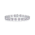 The Time Appointment - Made of morganite, 925 sterling silver and platinum-plated diamonds, it is a fashionable jewelry bracelet and a luxurious silver accessory. - MC Online