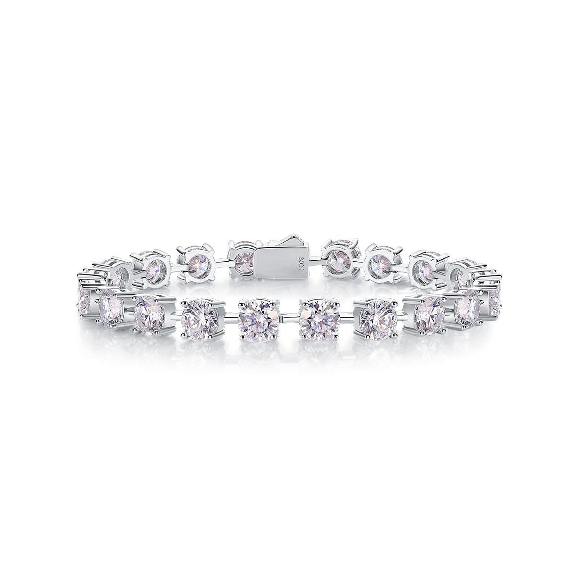The Time Appointment - Made of morganite, 925 sterling silver and platinum-plated diamonds, it is a fashionable jewelry bracelet and a luxurious silver accessory. - MC Online