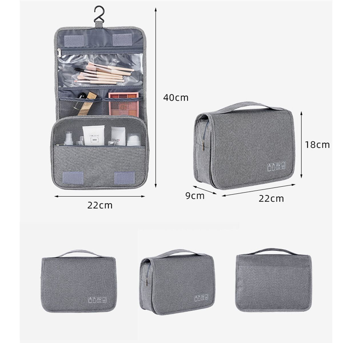 Toiletry Bag Multifunction Cosmetic Bag Portable Makeup Pouch Waterproof Travel Hanging Organizer Bag for Men Women Girls - MC Online