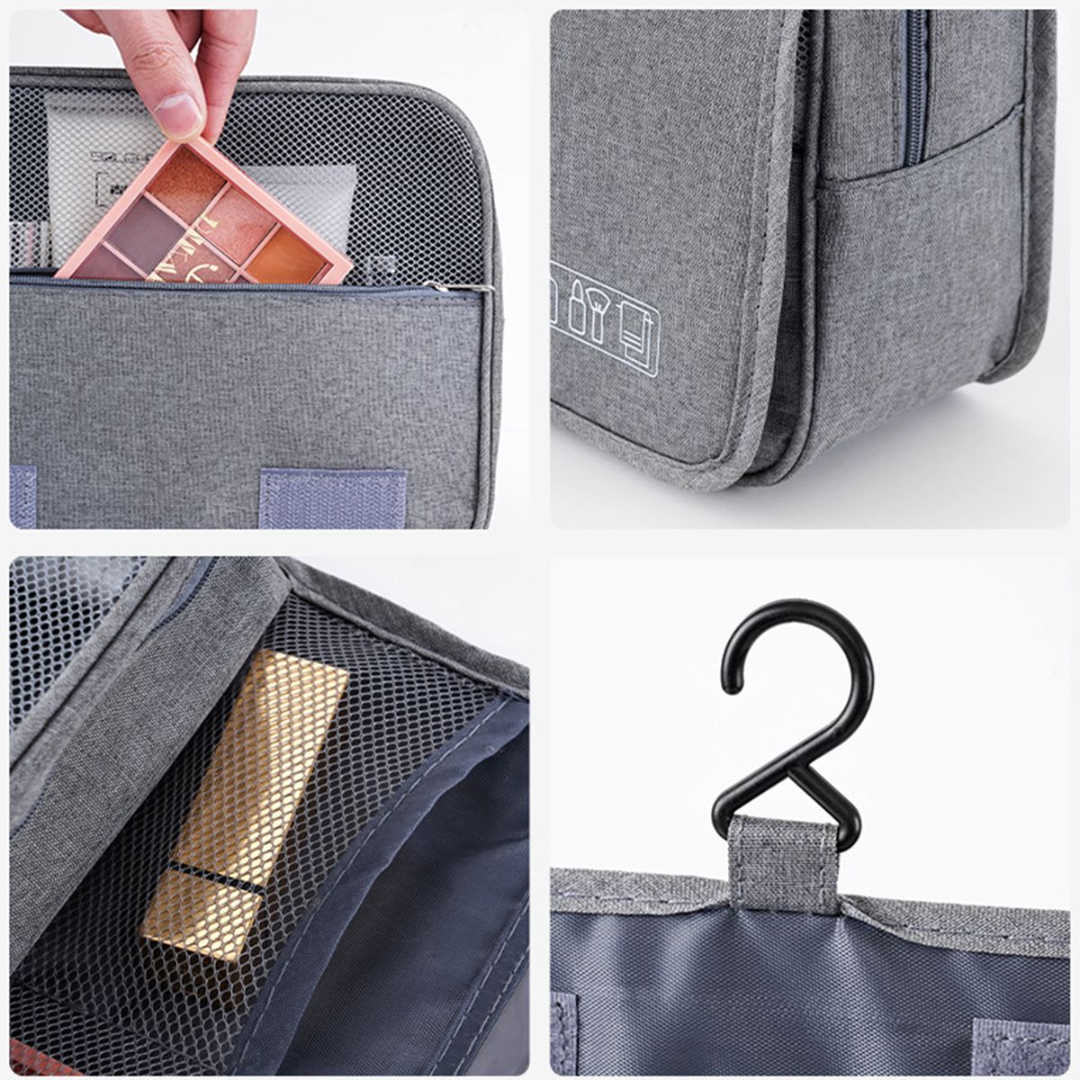 Toiletry Bag Multifunction Cosmetic Bag Portable Makeup Pouch Waterproof Travel Hanging Organizer Bag for Men Women Girls - MC Online