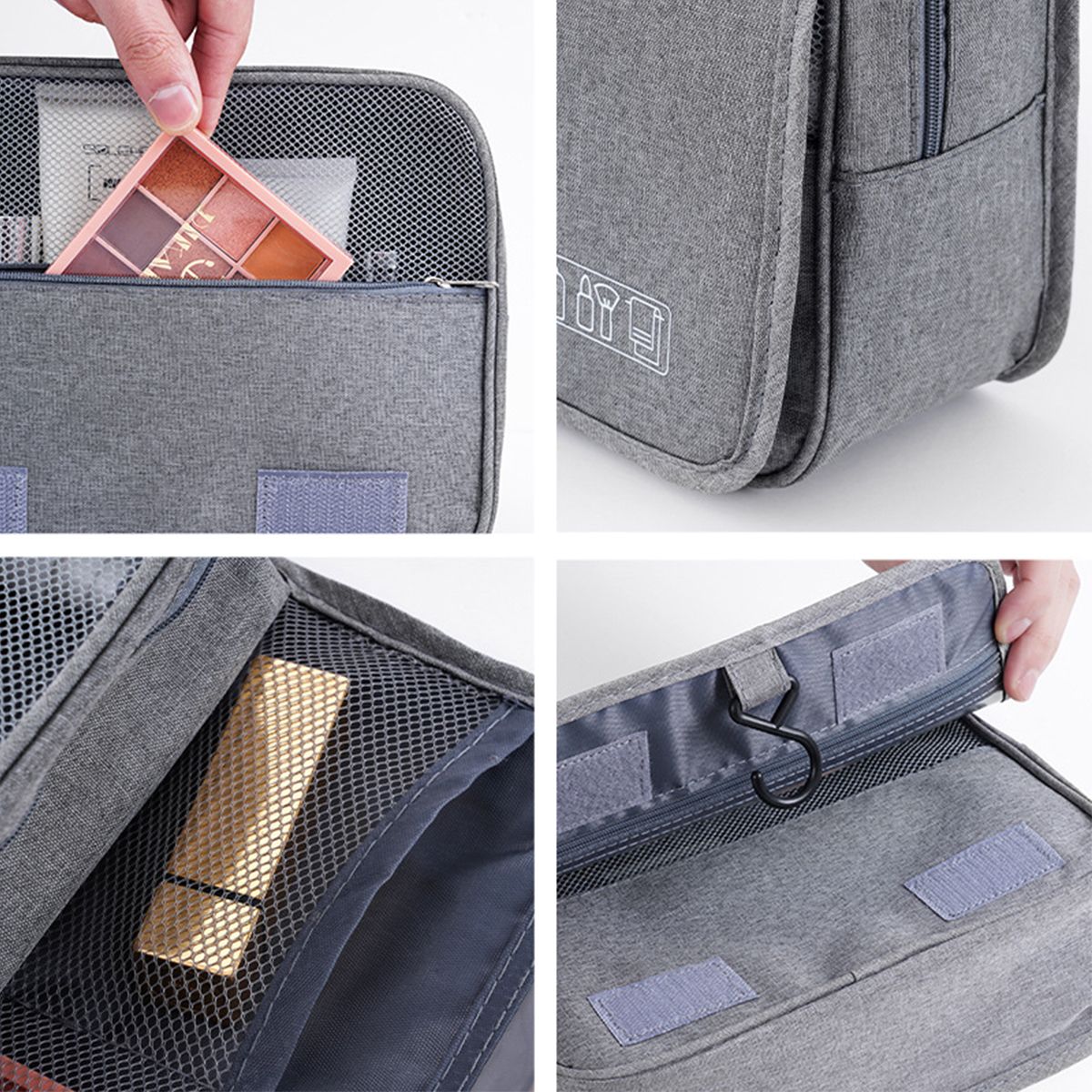 Toiletry Bag Multifunction Cosmetic Bag Portable Makeup Pouch Waterproof Travel Hanging Organizer Bag for Men Women Girls - MC Online