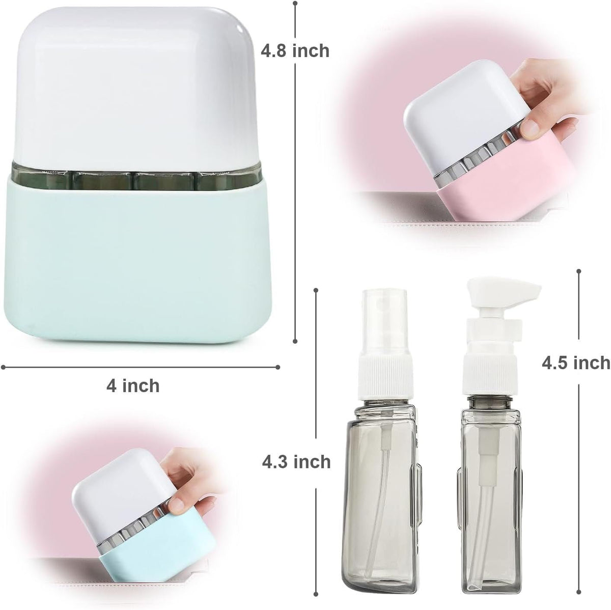Travel Bottle Set, 8-Pack TSA Approved Travel Size Bottles, Travel Container Dispenser, Travel Shampoo Bottles for Cosmetics Conditioner and Lotion - MC Online