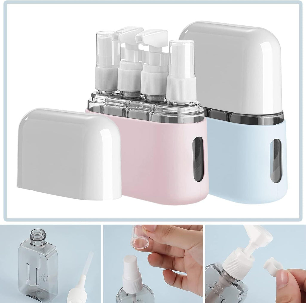 Travel Bottle Set, 8-Pack TSA Approved Travel Size Bottles, Travel Container Dispenser, Travel Shampoo Bottles for Cosmetics Conditioner and Lotion - MC Online