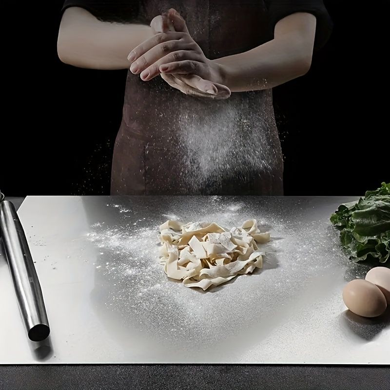 XXL 304 Stainless Steel Cutting Board Anti-Slip & Mildew-Proof! No More Moldy Wooden Boards | Heavy-Duty & Food-Safe, Easy to Clean – Chop Meat, Knead Dough, Bake Prep All-in-One | Must-Have for Hom - MC Online